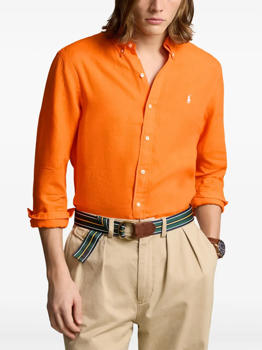 Polo Ralph Lauren Polo Pony linnen overhemd Oranje