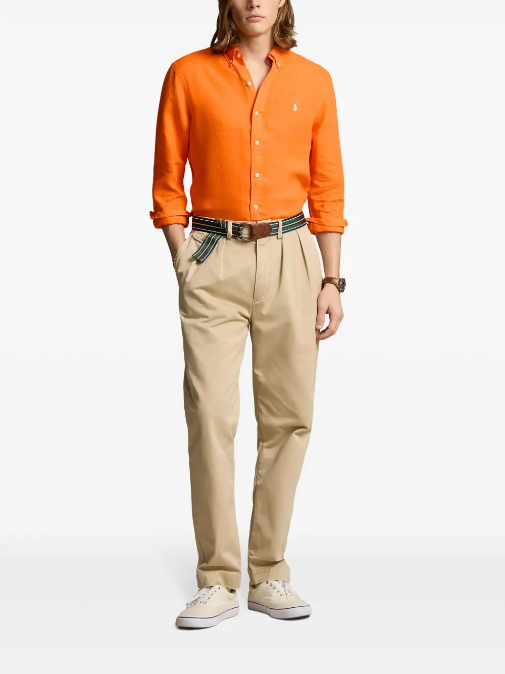 Polo Ralph Lauren Polo Pony linnen overhemd Oranje