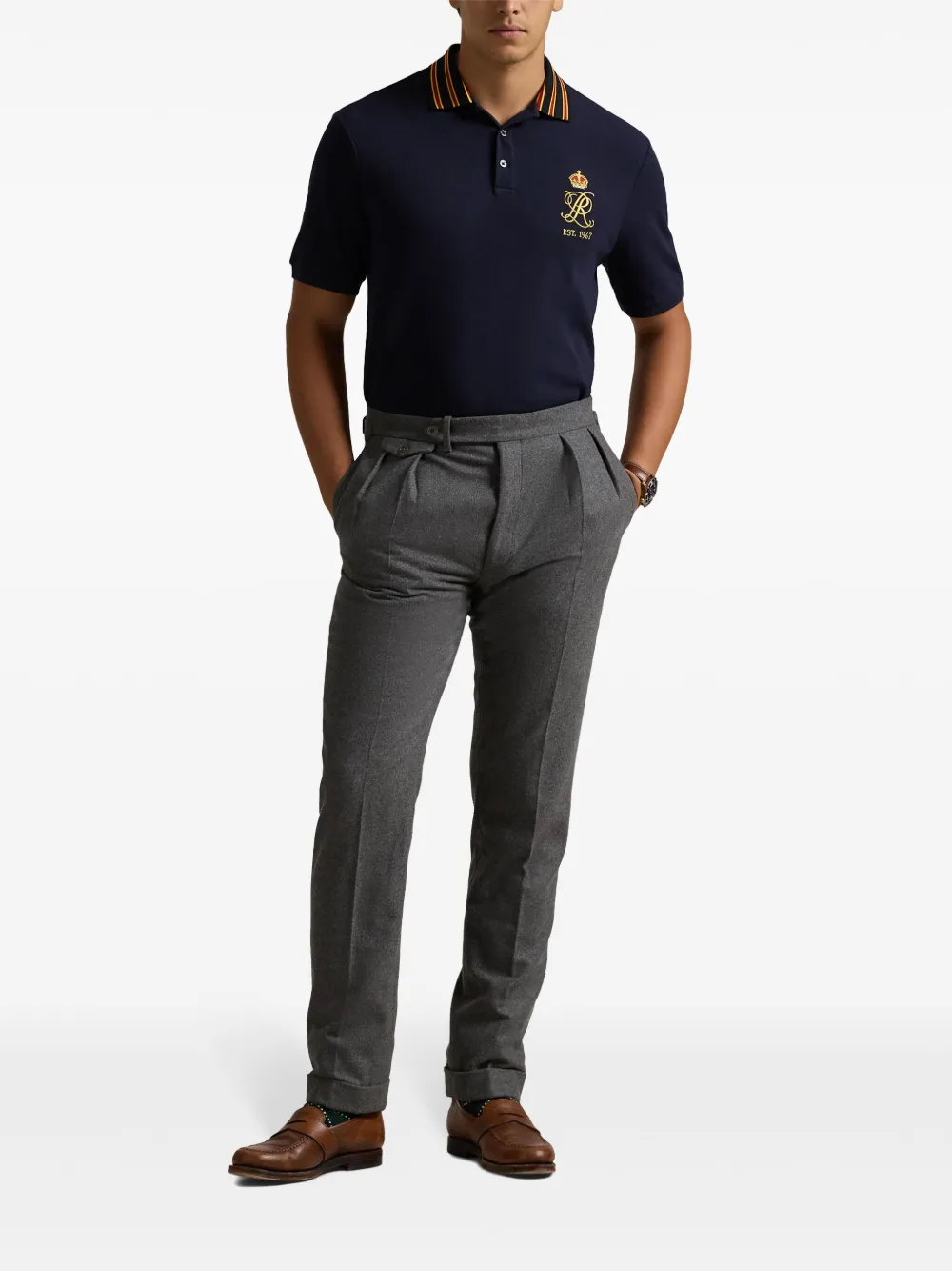 Polo Ralph Lauren Katoenen poloshirt met geborduurd logo Blauw