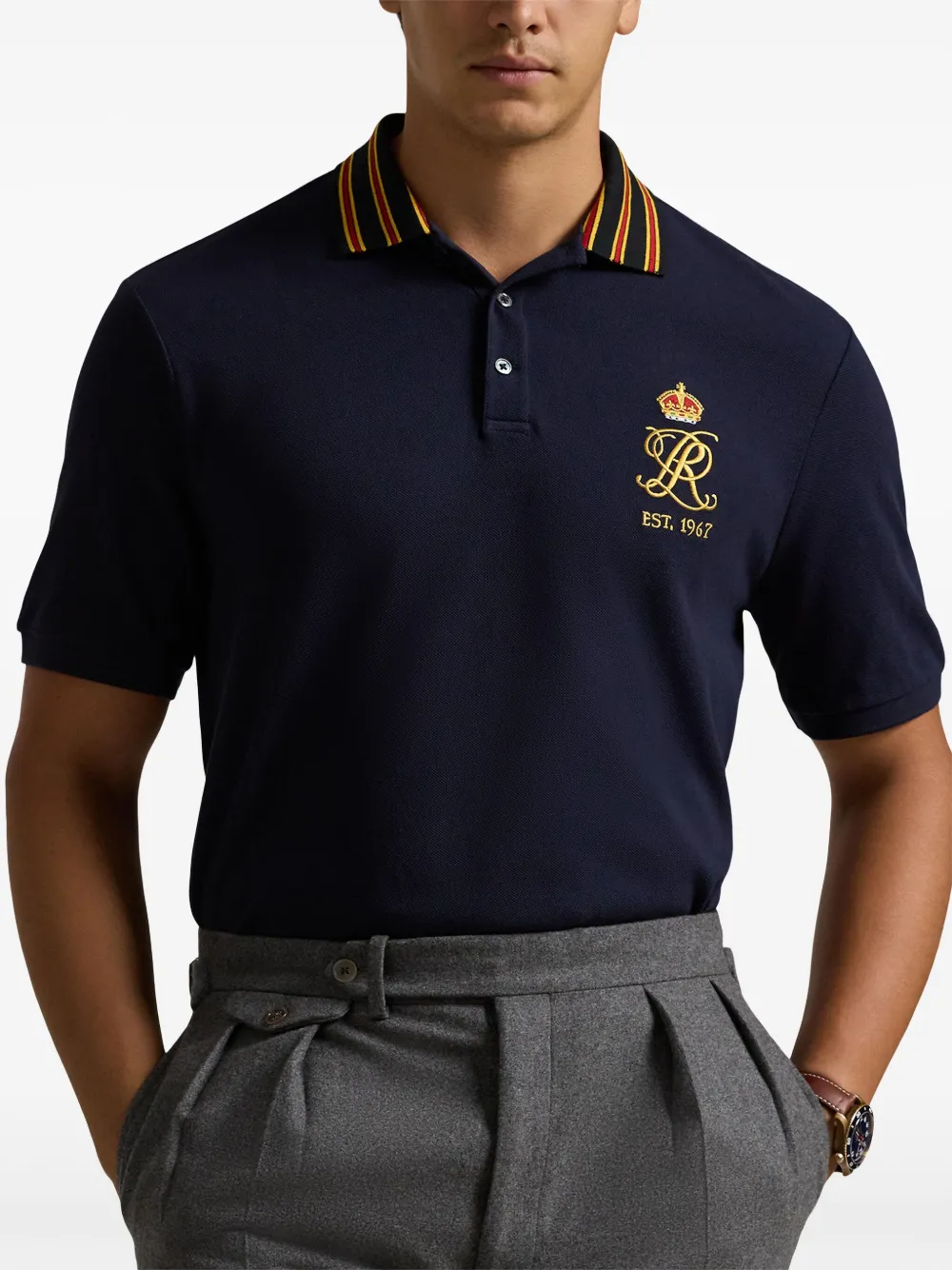 Polo Ralph Lauren Katoenen poloshirt met geborduurd logo Blauw