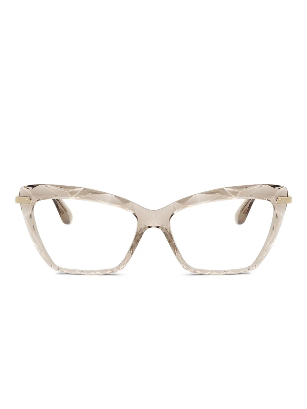 Dolce & Gabbana Eyewear Occhiali cat-eye DG5025 con cristalli - Marrone