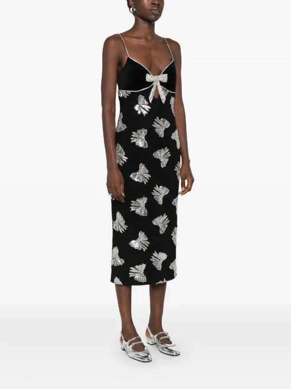 Rebecca Vallance x Nicky Hilton Valor Midi Dress | Black