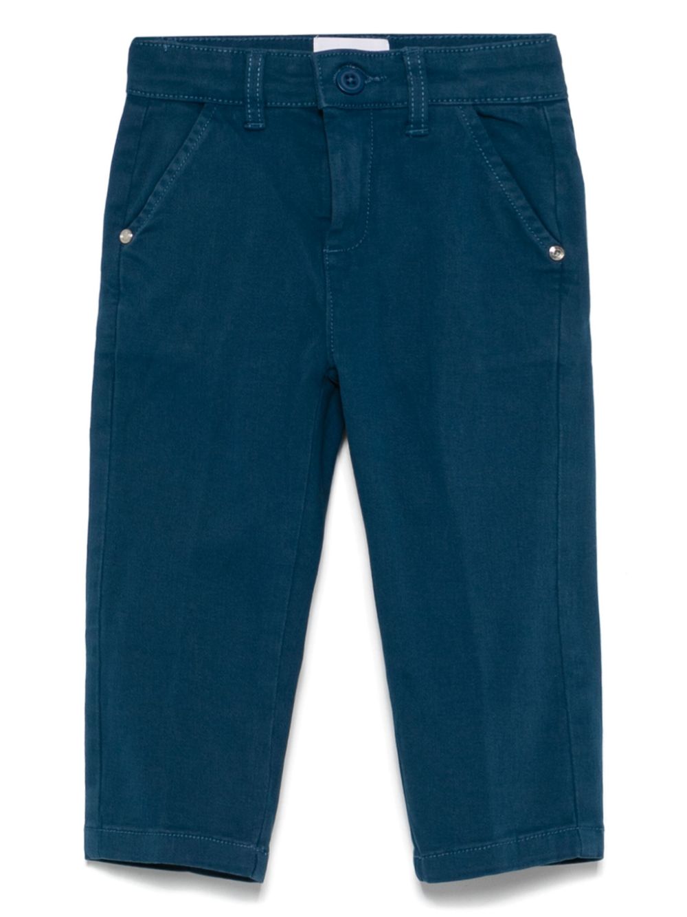 TRUSSARDI JUNIOR logo-patch trousers - Blue