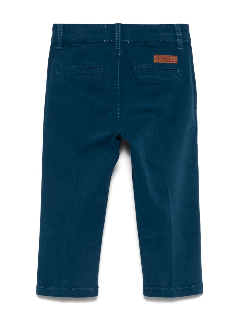 TRUSSARDI JUNIOR logo-embroidered trousers - Blue