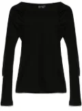 Low Classic scarf jersey top - Black