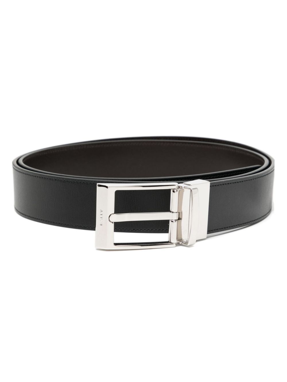 Bally Leather Bucket Belt In Black