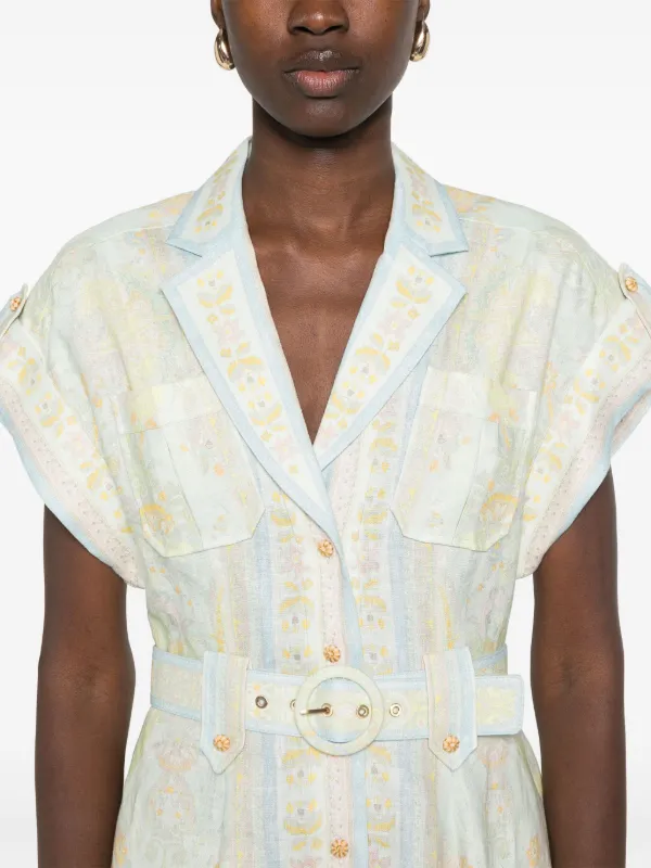 ZIMMERMANN Acacia Mini Dress | Green | FARFETCH