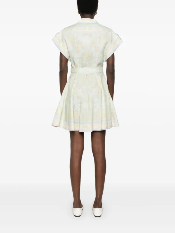 ZIMMERMANN Acacia Mini Dress | Green | FARFETCH