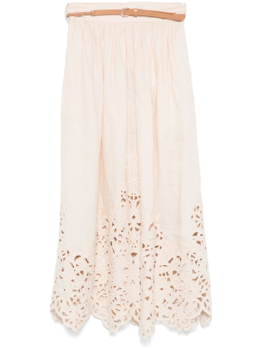 ZIMMERMANN Wylie midi skirt - Neutrals