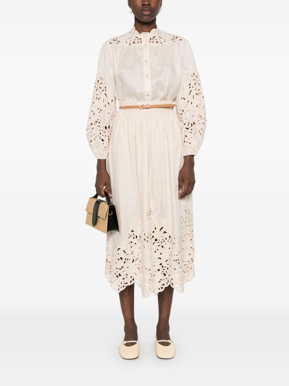 ZIMMERMANN Wylie midi-rok - Beige