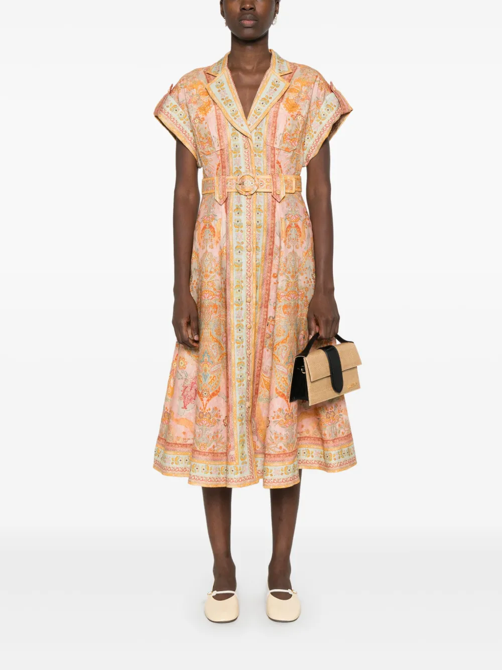 ZIMMERMANN Acacia midi-jurk - Oranje