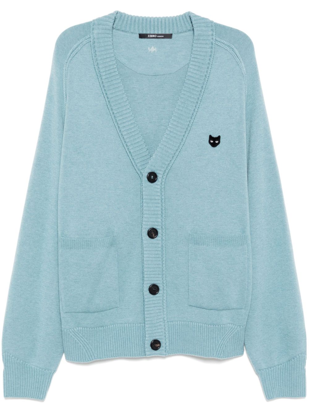 Zzero By Songzio Panther Raglan Cardigan In Blue