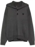 ZZERO BY SONGZIO panther hand rope high neck sweater - Grey
