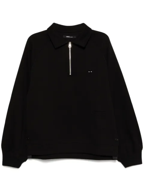 ZZERO BY SONGZIO panther hand rope collared neck sweatshirt