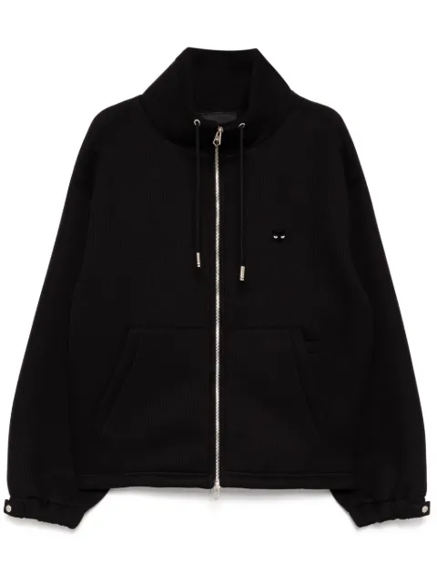 ZZERO BY SONGZIO panther waffle zip-up jacket