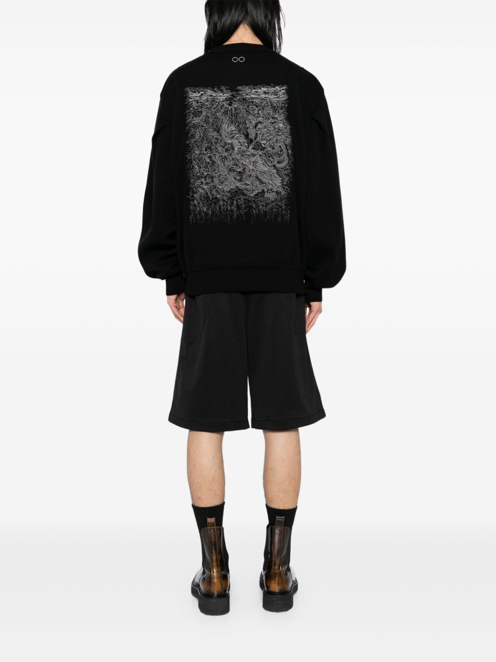 Shop Songzio Night Thieves' Embroidered Sweater In Black