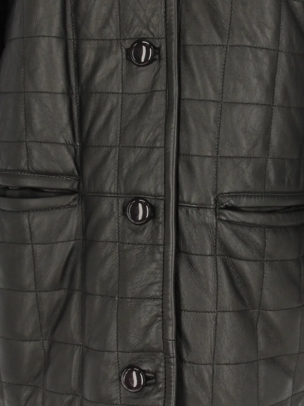 Pre-owned A.n.g.e.l.o. Vintage Cult 1980s Quilted Coat In 黑色