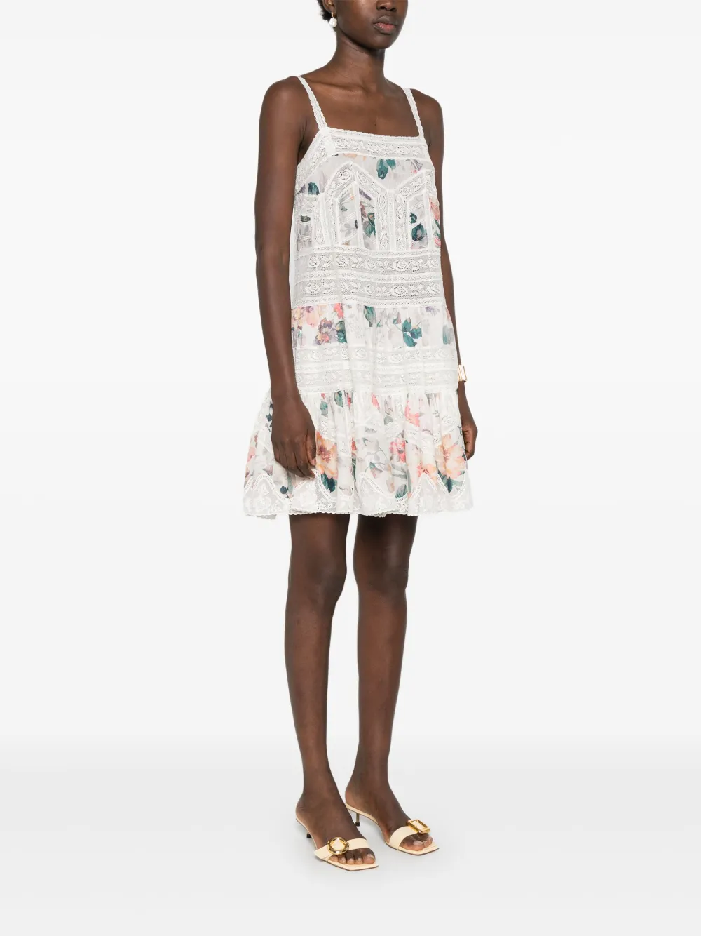 ZIMMERMANN Acacia mini-jurk Wit