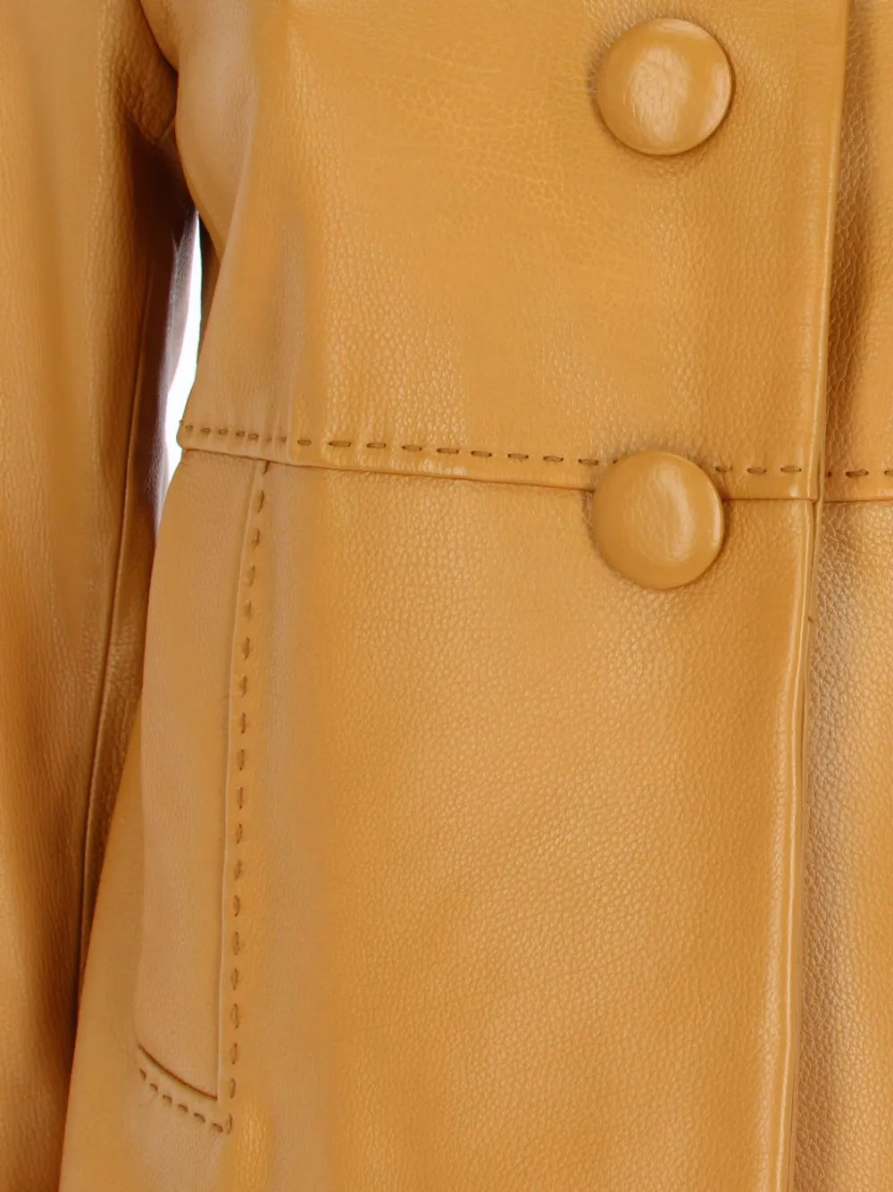Pre-owned A.n.g.e.l.o. Vintage Cult 2000s Leather Jacket In Neutrals