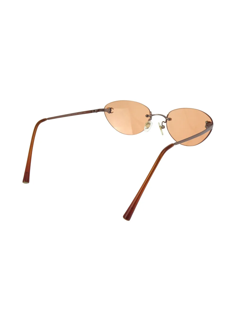 CHANEL Pre-Owned 1990-2000 zonnebril met cat-eye montuur - Bruin