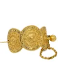 Saint Laurent Pre-Owned 1990-2000's logo-engraved hair pin - Gold