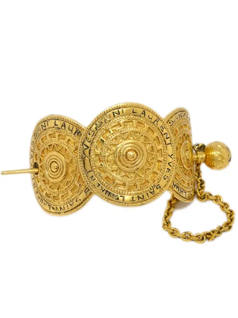 Saint Laurent Pre-Owned 1990-2000's logo-engraved hair pin