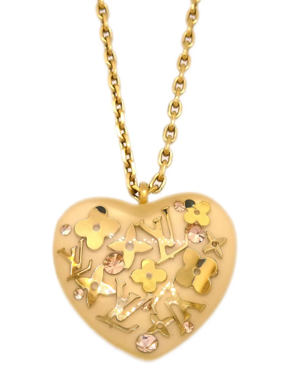 Louis Vuitton Pre-Owned 2011 halsketting met hart - Goud