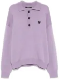 ZZERO BY SONGZIO panther hand rope high neck sweater - Purple