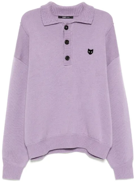ZZERO BY SONGZIO panther hand rope high neck sweater