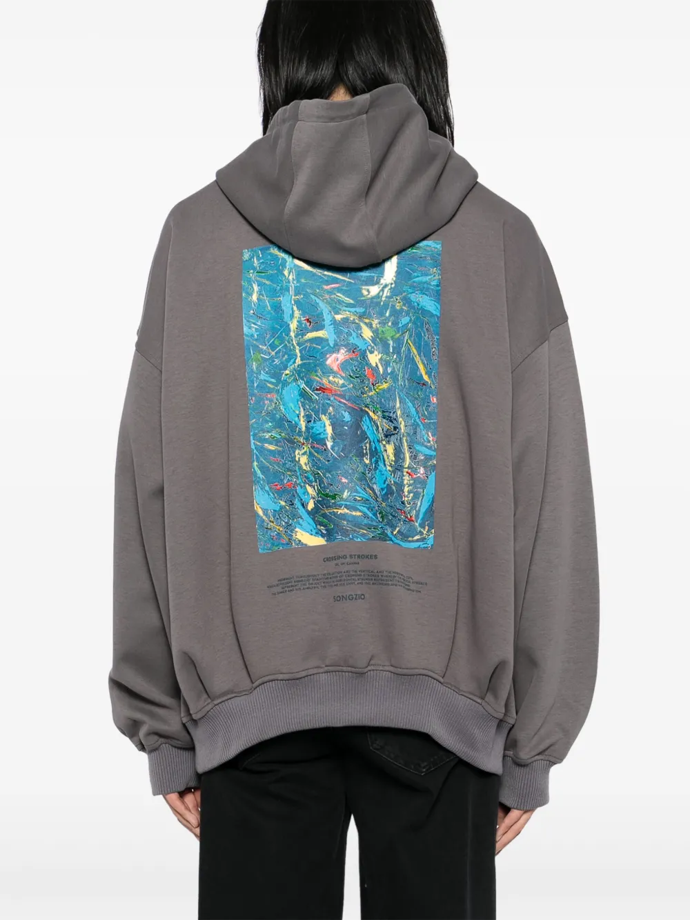 SONGZIO Hoodie met oceaanprint Grijs