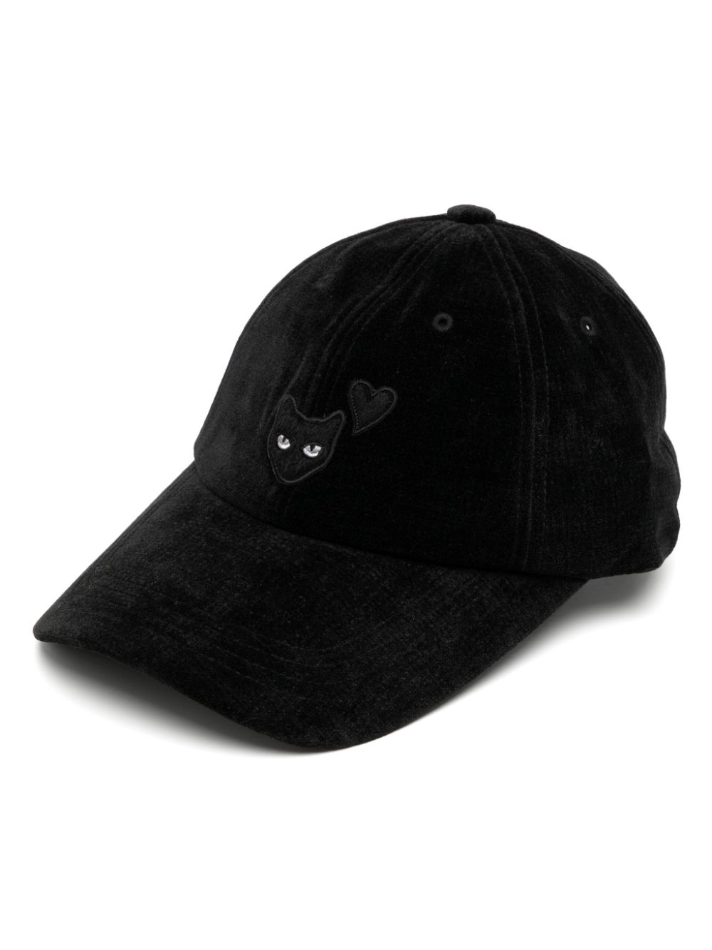 Zzero By Songzio Love Panther Velvet Cap In Black