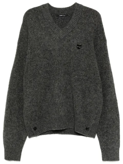 ZZERO BY SONGZIO love panther hand stitch mohair jumper