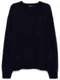 ZZERO BY SONGZIO panther hand rope V-neck sweater - Blue