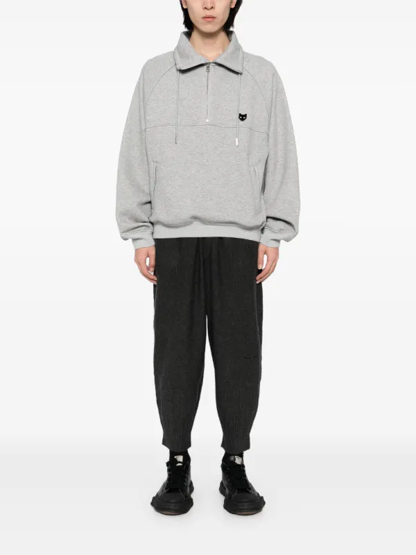 Cotton Sweatshirt With Chat De La Maison Patch for Man in