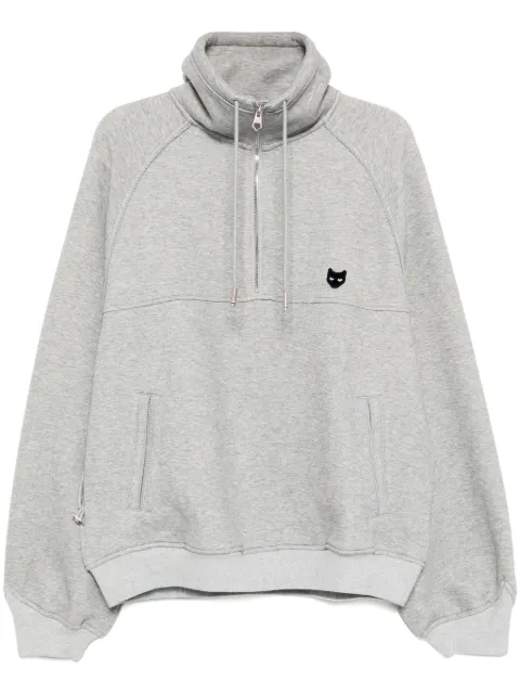 ZZERO BY SONGZIO assemblage half zip up high neck sweatshirt