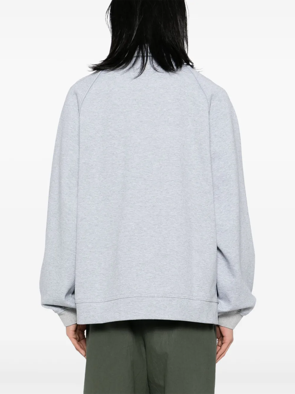 ZZERO BY SONGZIO Sweater met panter hand touw Grijs