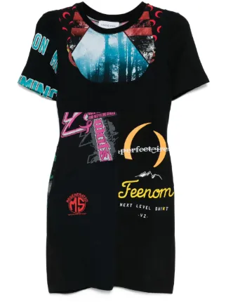 Marine Serre Graphic Mini Dress | Black | FARFETCH