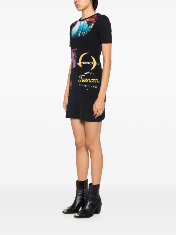 Marine Serre Graphic Mini Dress | Black | FARFETCH