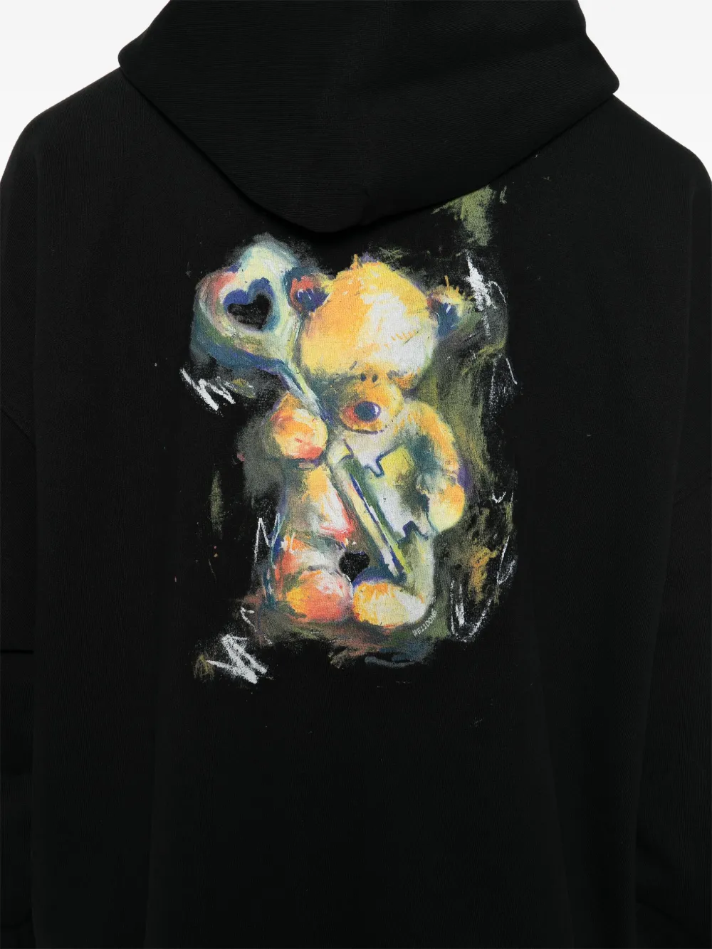 We11done Hoodie met rits Zwart