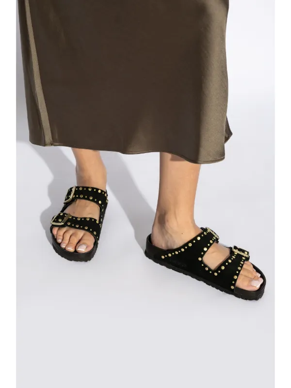 Birkenstock Arizona Rivets Slides | Black | FARFETCH IL