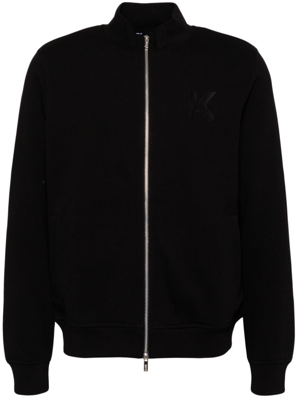 Karl Lagerfeld Sweatshirt Mit Logo-stickerei In Schwarz