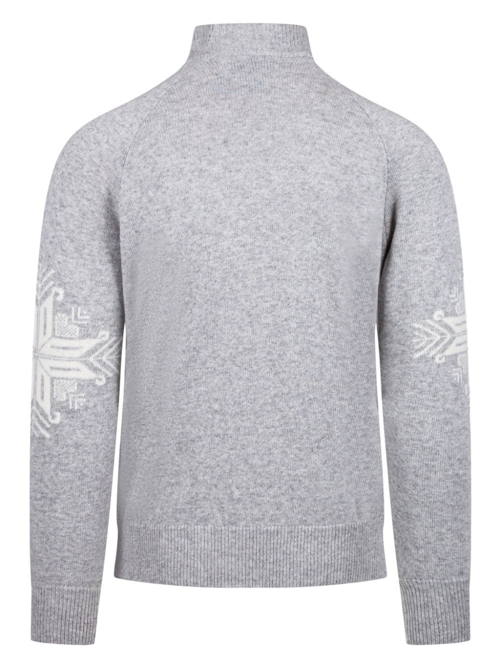 Shop Mc2 Saint Barth High Neck Ribbed Sweatshirt In Grey