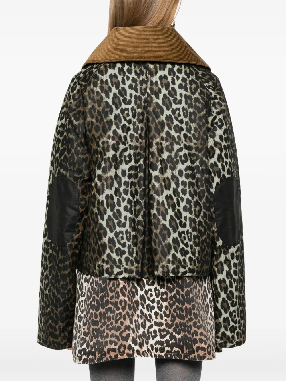 Barbour Gecoat jack met luipaardprint Bruin