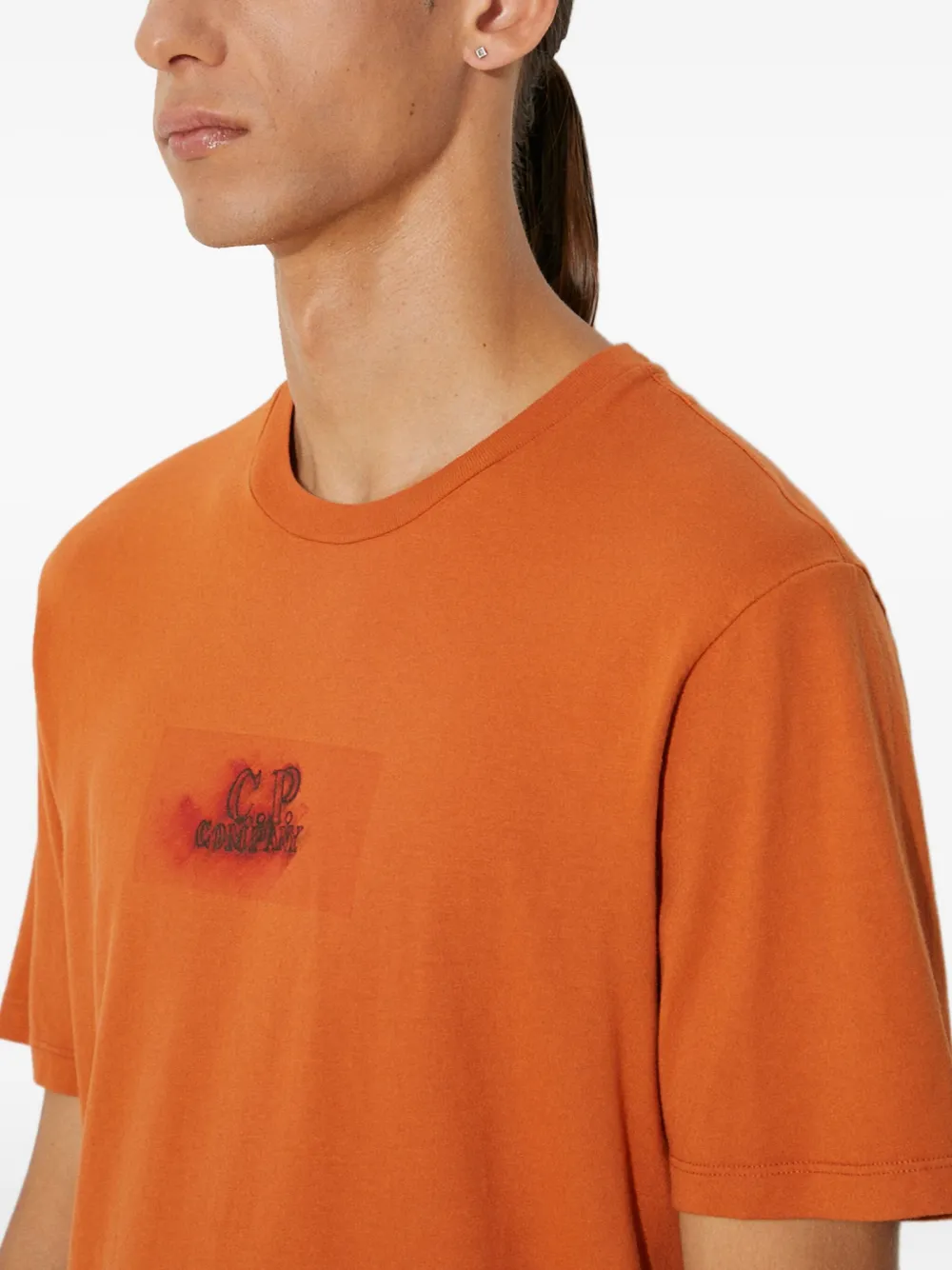 C.P. Company T-shirt met logoprint Oranje