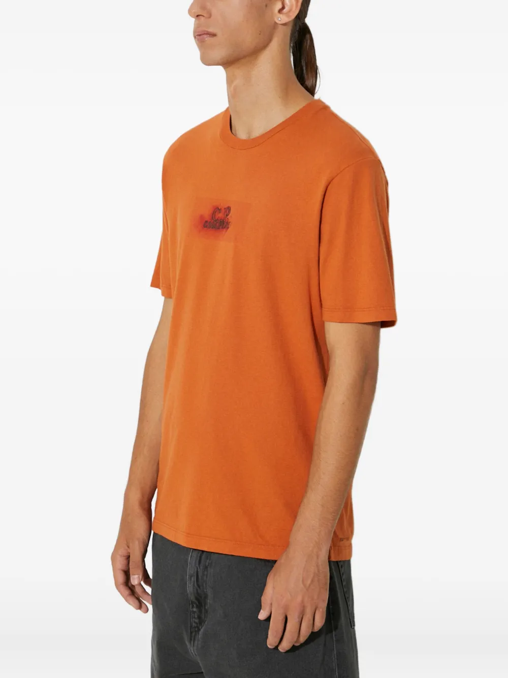 C.P. Company T-shirt met logoprint Oranje