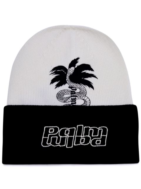 Palm Angels bonnet à imprimé peau de serpent