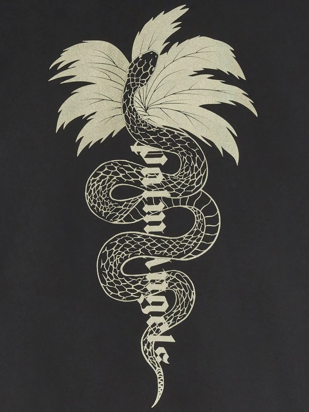 Palm Angels Hoodie met slangenprint Zwart