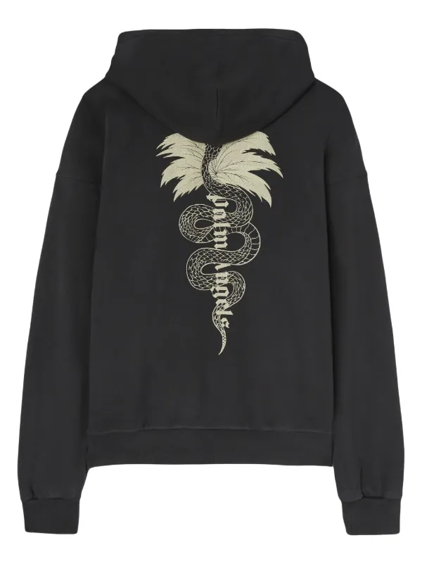 Palm Angels スネークプリント パーカー | ブラック | FARFETCH JP