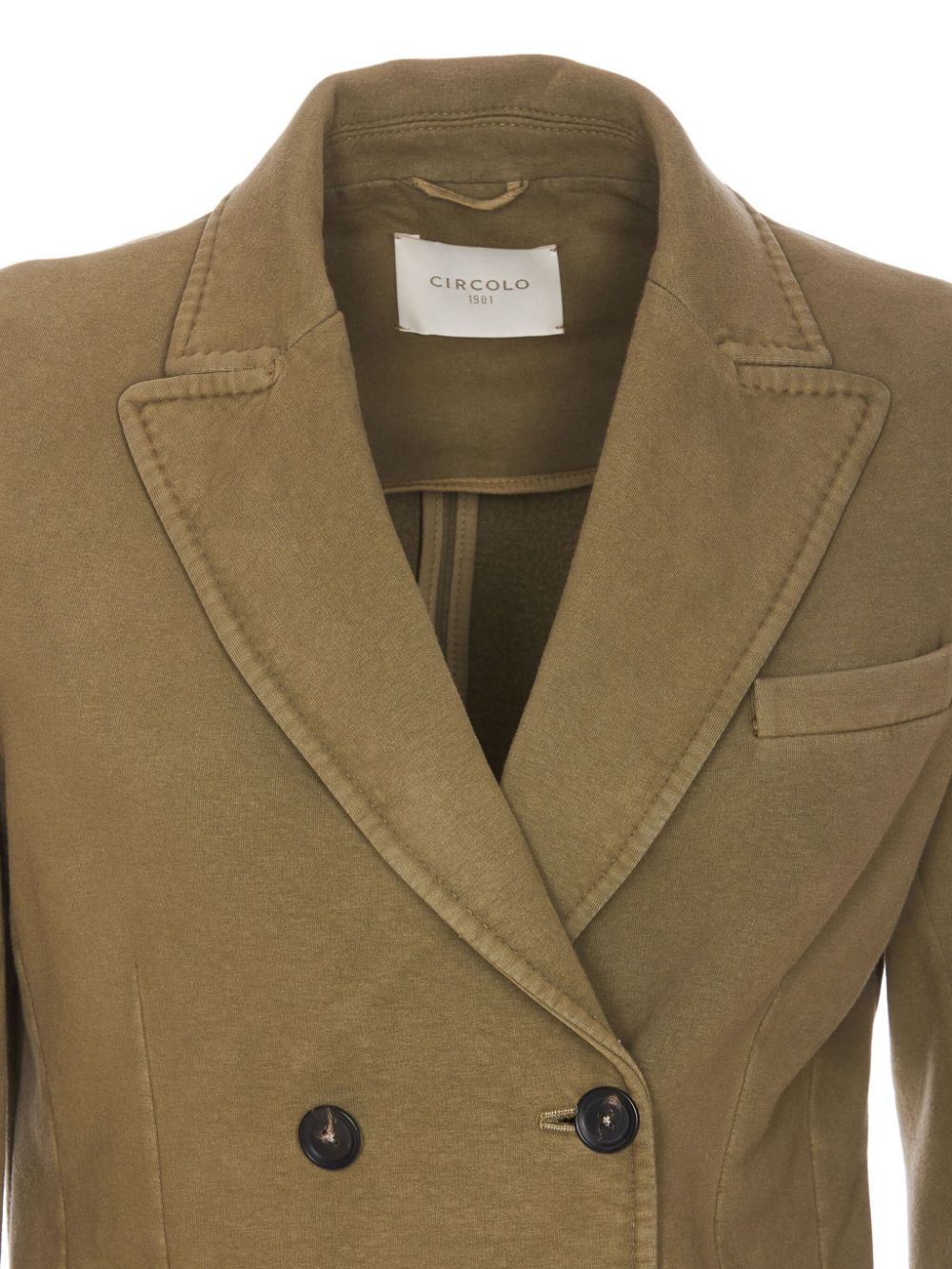 Shop Circolo 1901 Double-breasted Jacket In Green