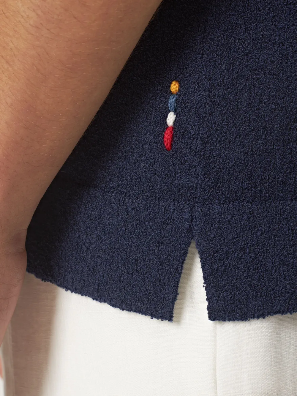 Orlebar Brown Tiernan bouclé overhemd Blauw